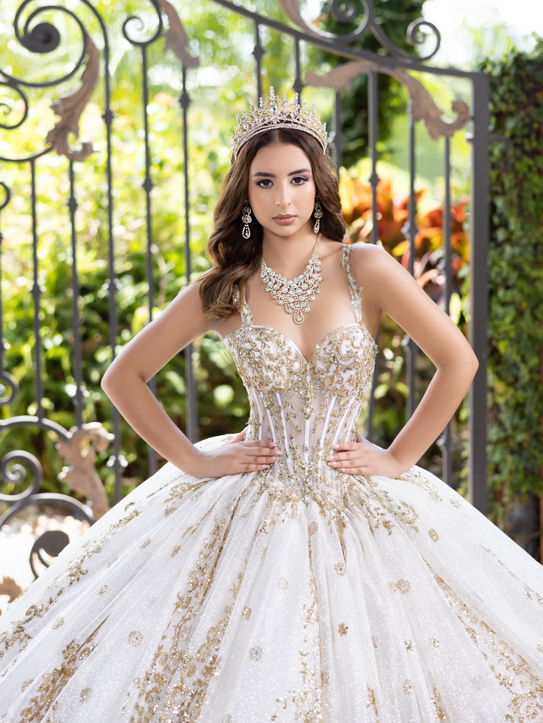 Sleeveless Cape Ball Gown by LizLuo Fiesta 56533 – ABC Fashion