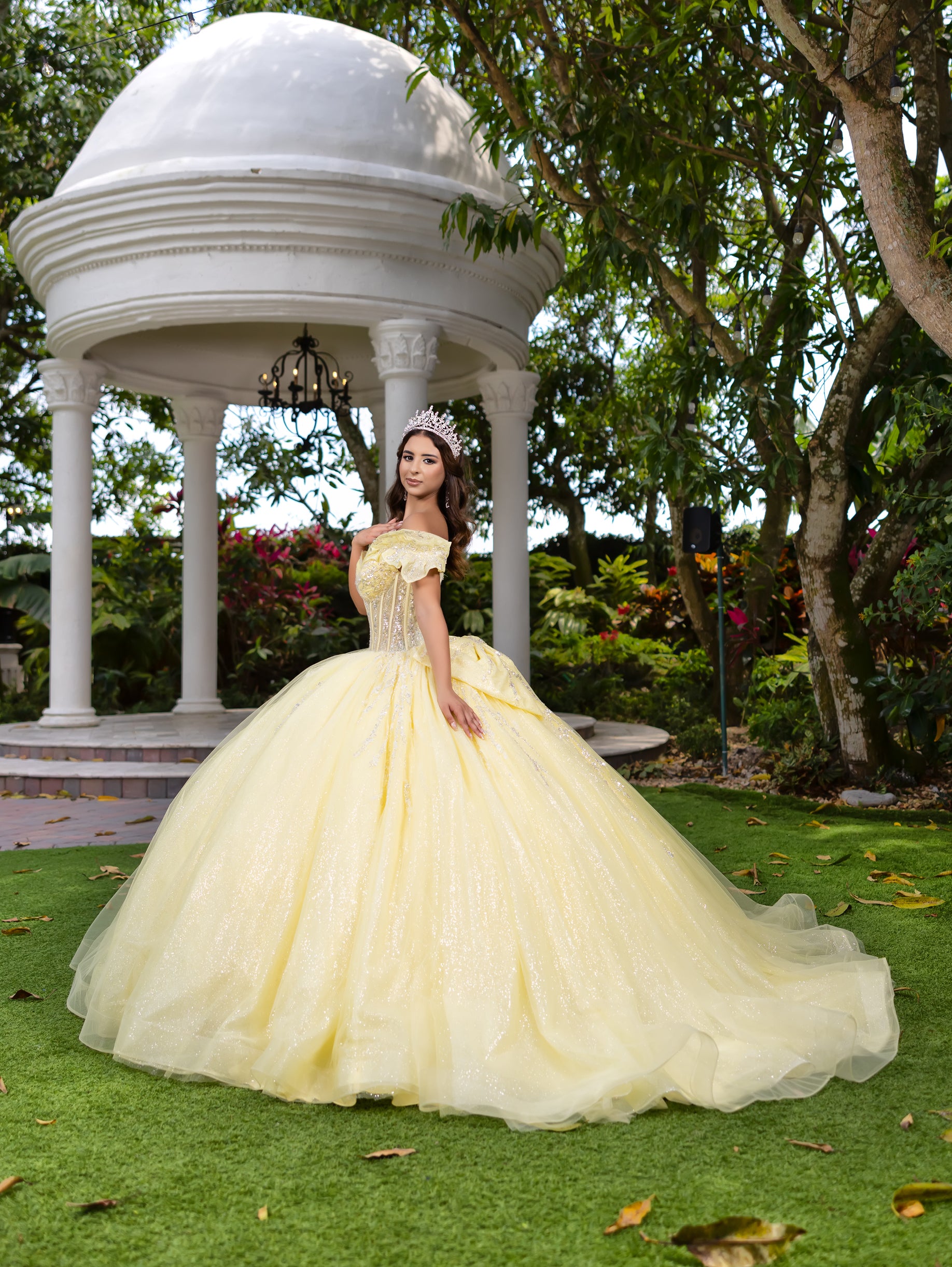Beaded Off Shoulder Ball Gown by LizLuo Fiesta 56535 – ABC Fashion