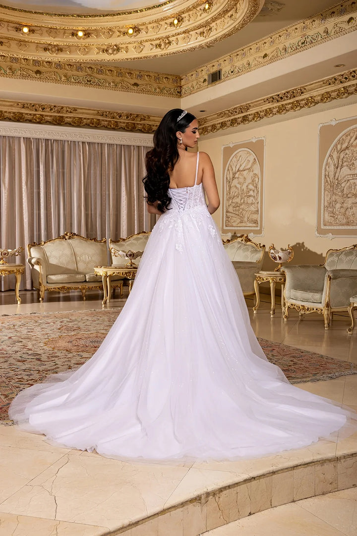 Applique Sleeveless Bridal Gown by May Queen RQ8273
