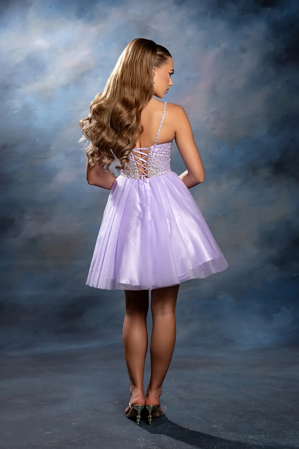 Beaded Short Sleeveless Dress by May Queen MQ2243