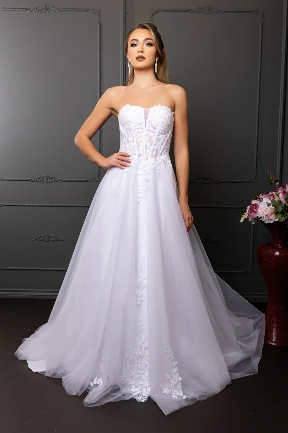 Strapless A-line Bridal Gown by May Queen RQ8274