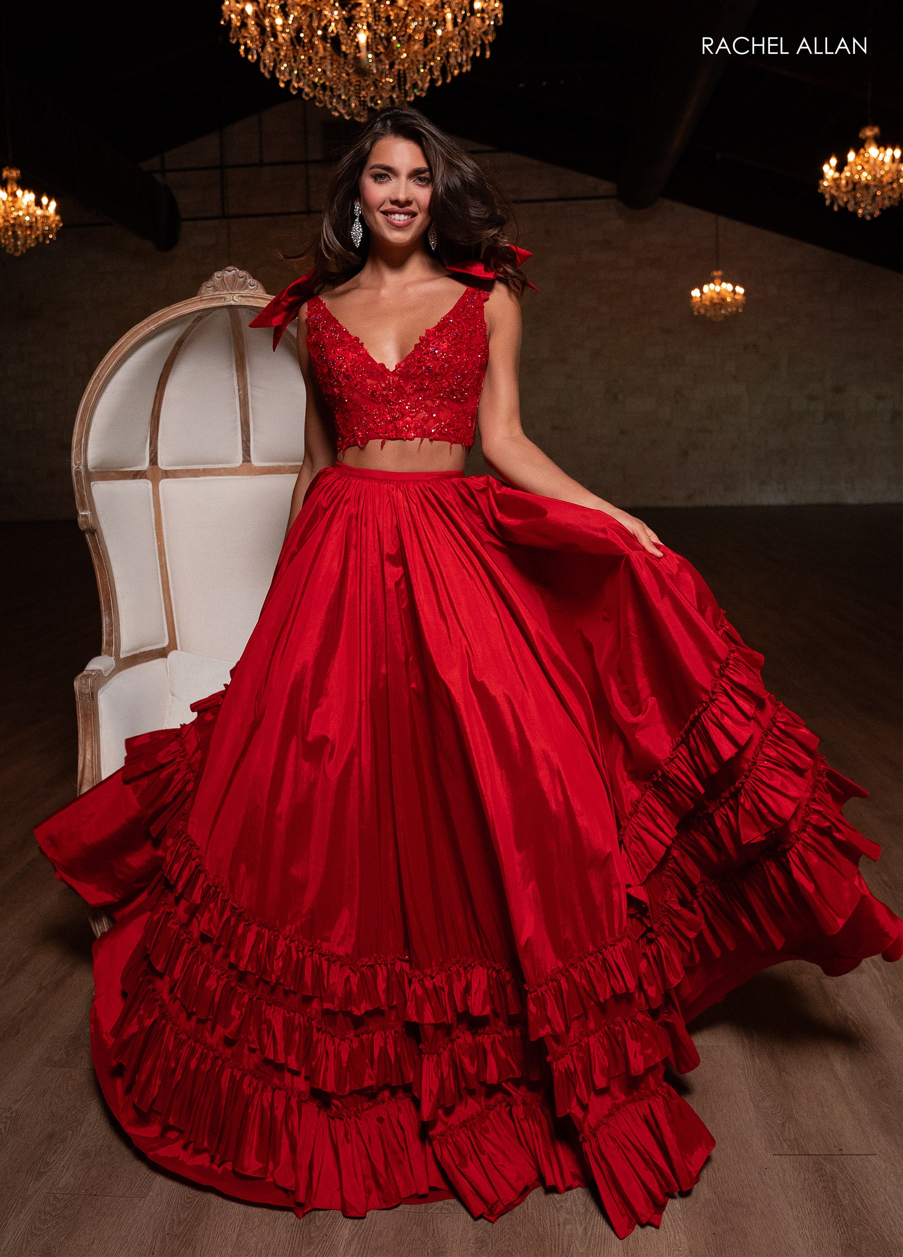 Taffeta Sleeveless 2-Piece Gown by Rachel Allan 70718 – ABC Fashion
