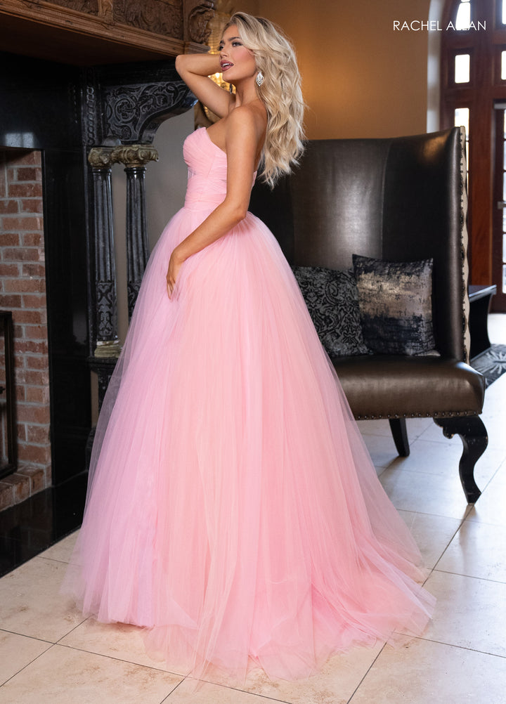 Tulle Strapless A-line Gown by Rachel Allan 70761