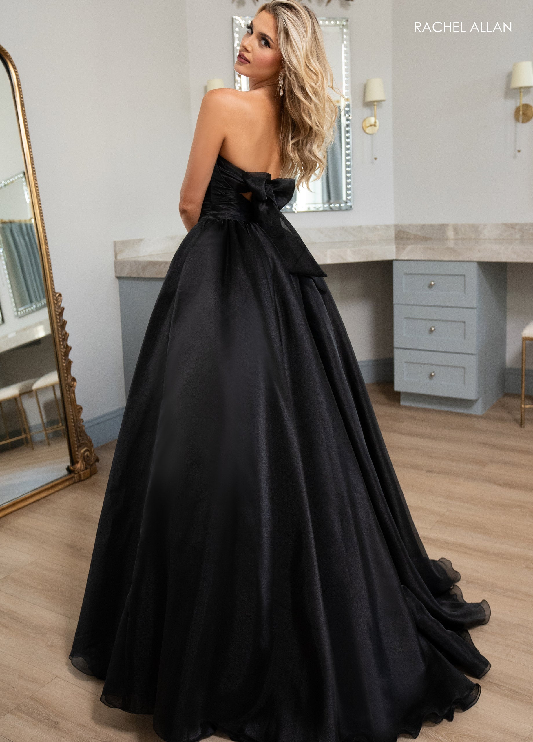 ◆Since Then◆ Believe back ribbon long dress Mary Bow Back Satin Maxi Dress • Shop American Threads