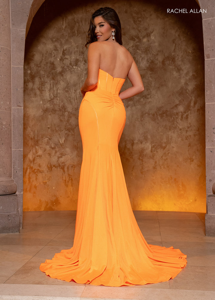 Jersey Fitted Strapless Gown by Rachel Allan 70802