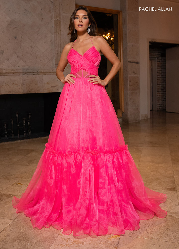 Organza Strapless A-line Gown by Rachel Allan 70815