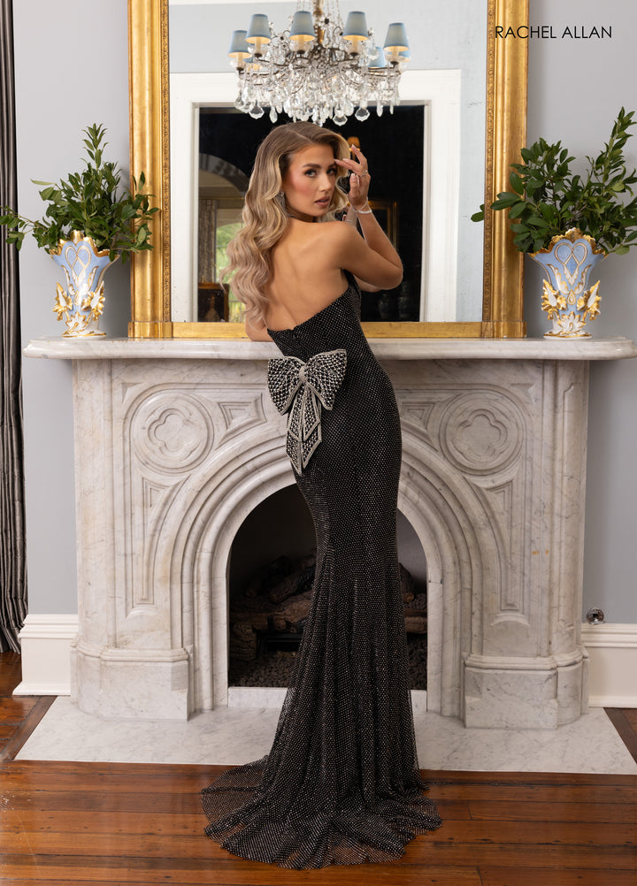 Beaded Fitted Strapless Gown by Rachel Allan 70936