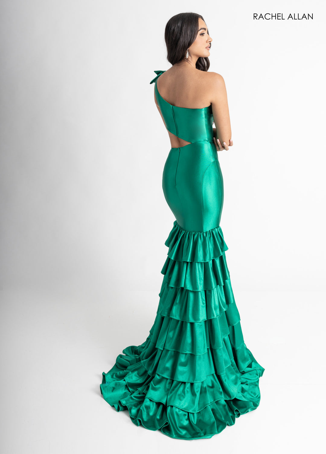 one shoulder tiered ruffle dress Kenny One Shoulder Tiered Maxi Dress Blue