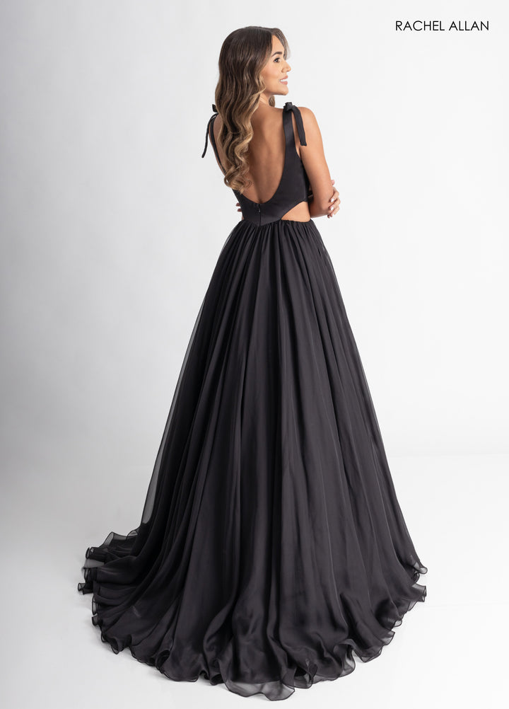 Sleeveless A-line Slit Gown by Rachel Allan 70980