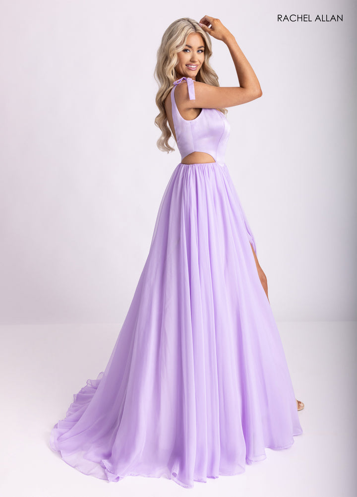 Sleeveless A-line Slit Gown by Rachel Allan 70980