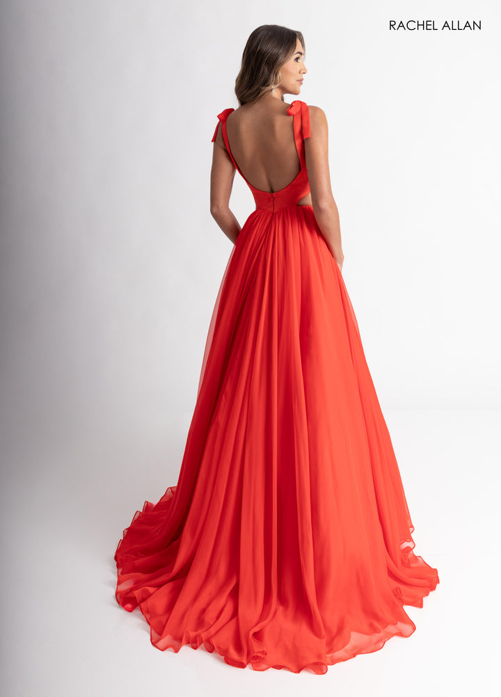 Sleeveless A-line Slit Gown by Rachel Allan 70980