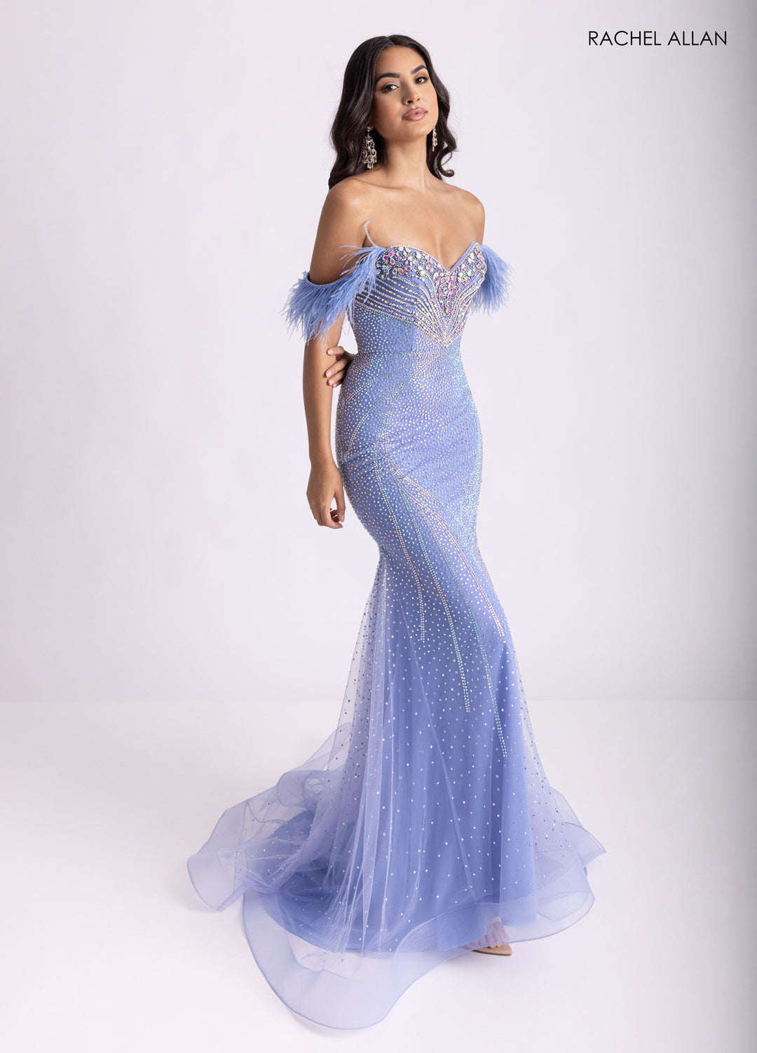Off Shoulder Mermaid Dress by Rachel Allan 70984