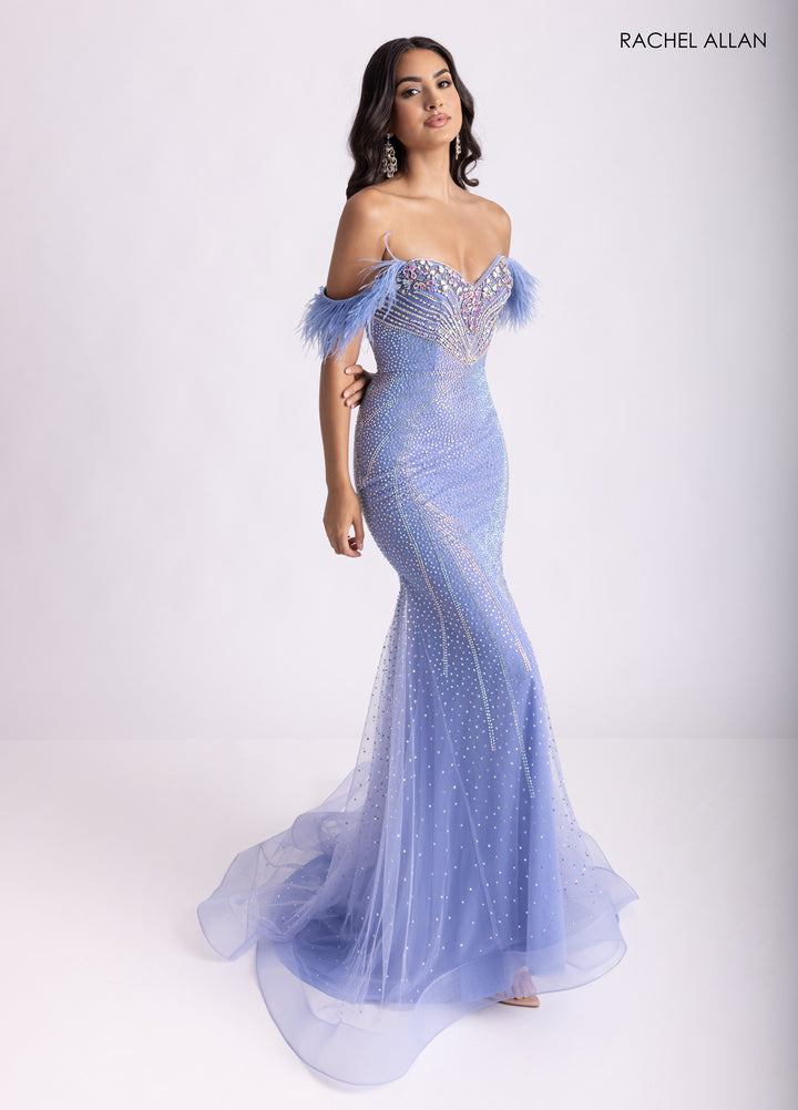 Off Shoulder Mermaid Dress by Rachel Allan 70984