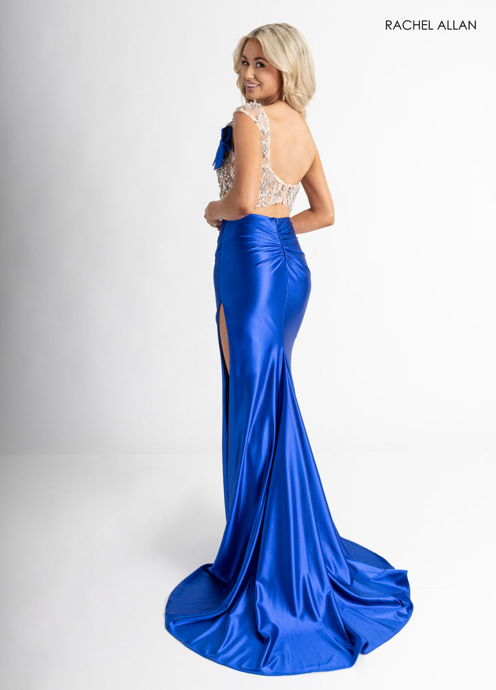 Two-Piece One Shoulder Gown by Rachel Allan 71000