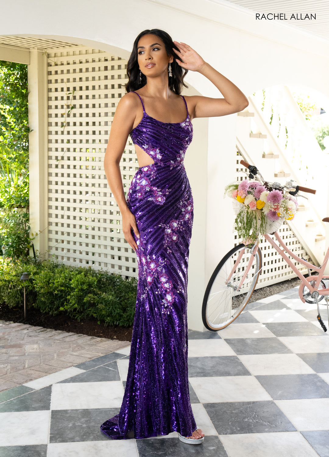 Sequin Sleeveless Gown by Rachel Allan 71021