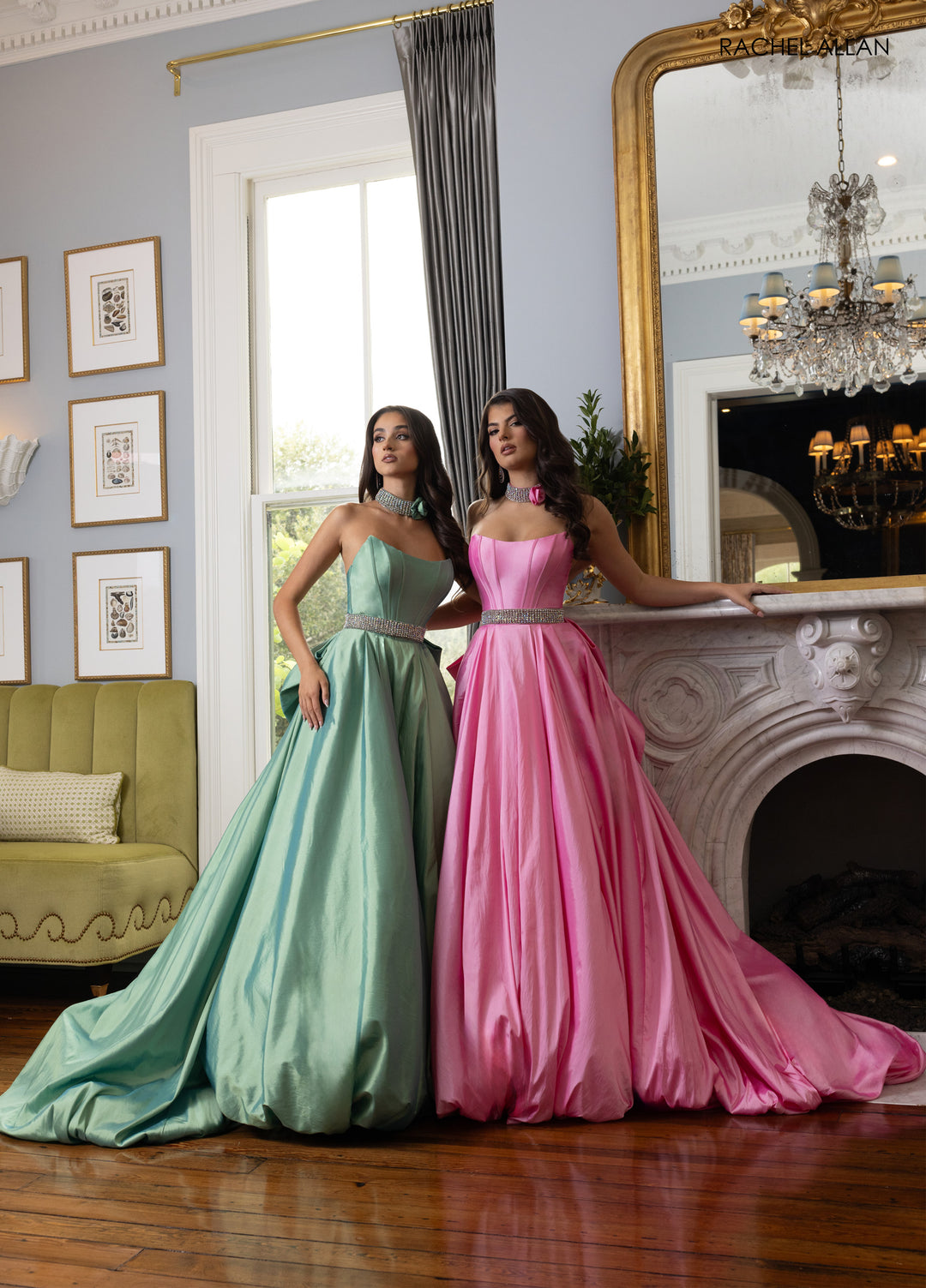 Taffeta Strapless A-line Gown by Rachel Allan 71024 12 / Sage