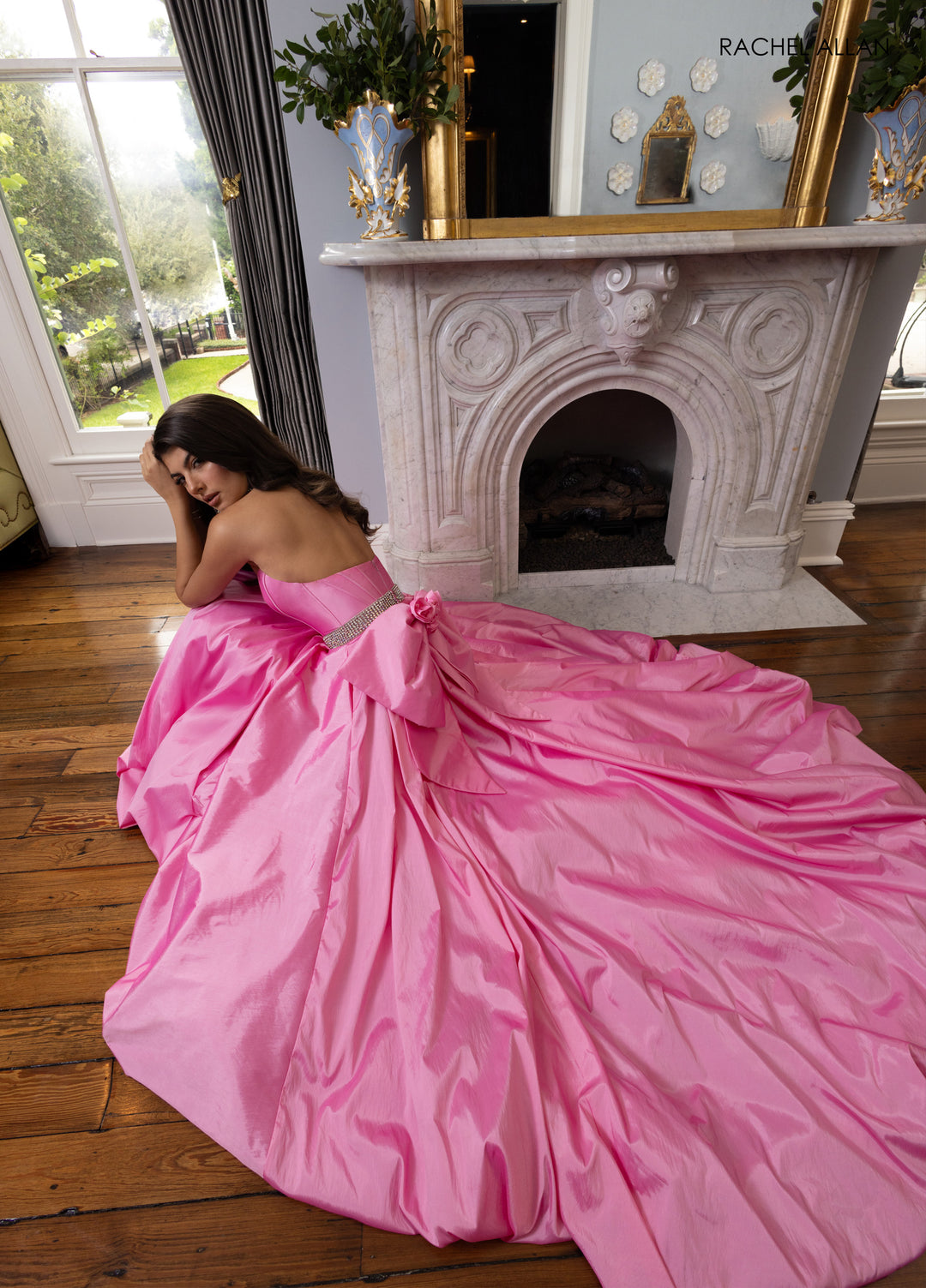 Taffeta Strapless A-line Gown by Rachel Allan 71024