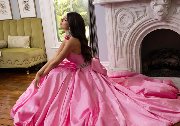 Taffeta Strapless A-line Gown by Rachel Allan 71024