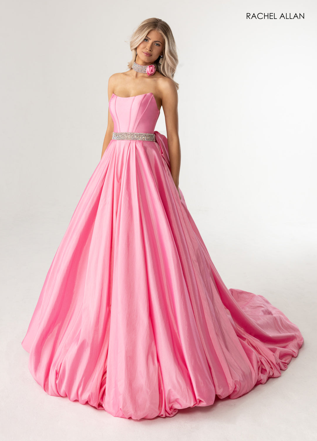 Taffeta Strapless A-line Gown by Rachel Allan 71024
