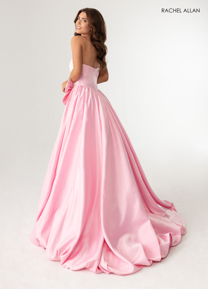 Satin Strapless A-line Gown by Rachel Allan 71035