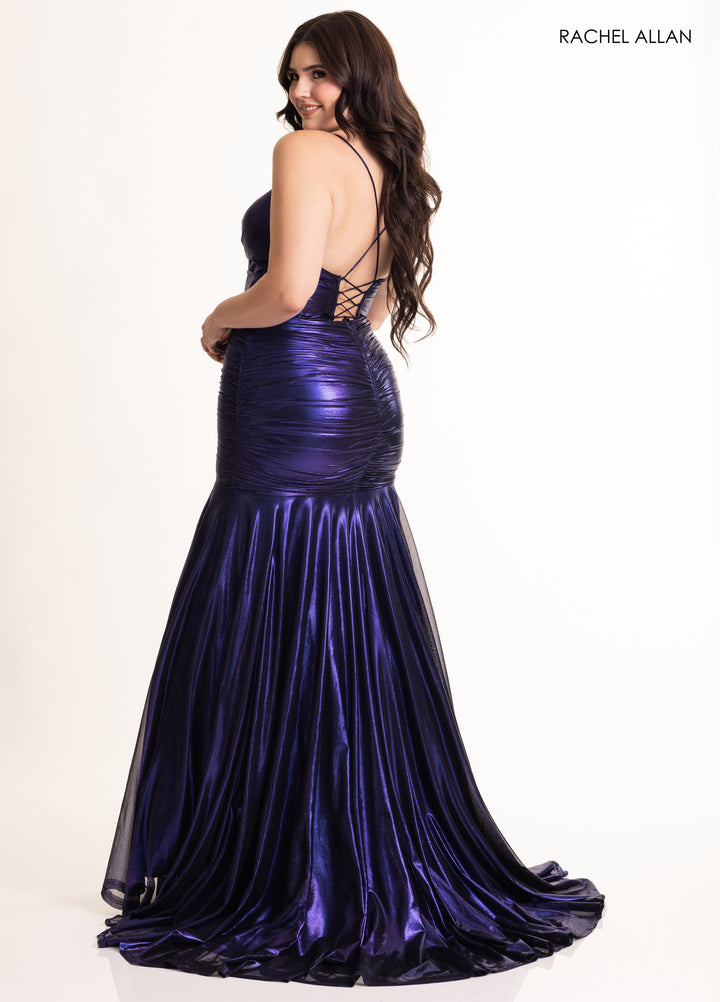 Metallic Sleeveless Gown by Rachel Allan 71040