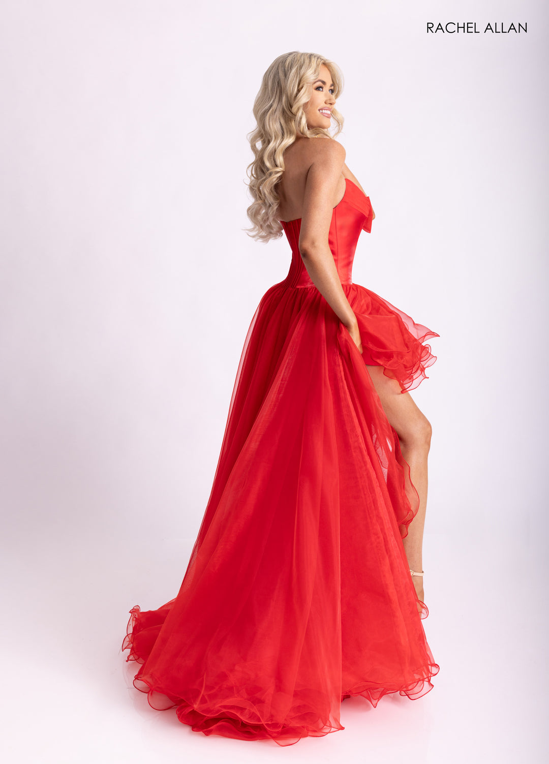 Strapless High Low Gown by Rachel Allan 71046