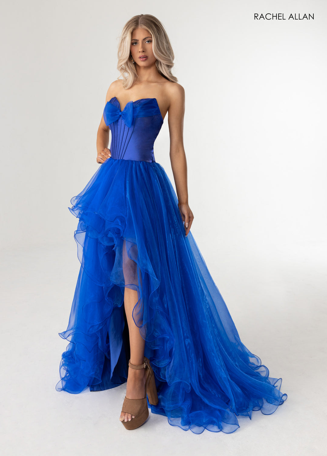 Strapless High Low Gown by Rachel Allan 71046