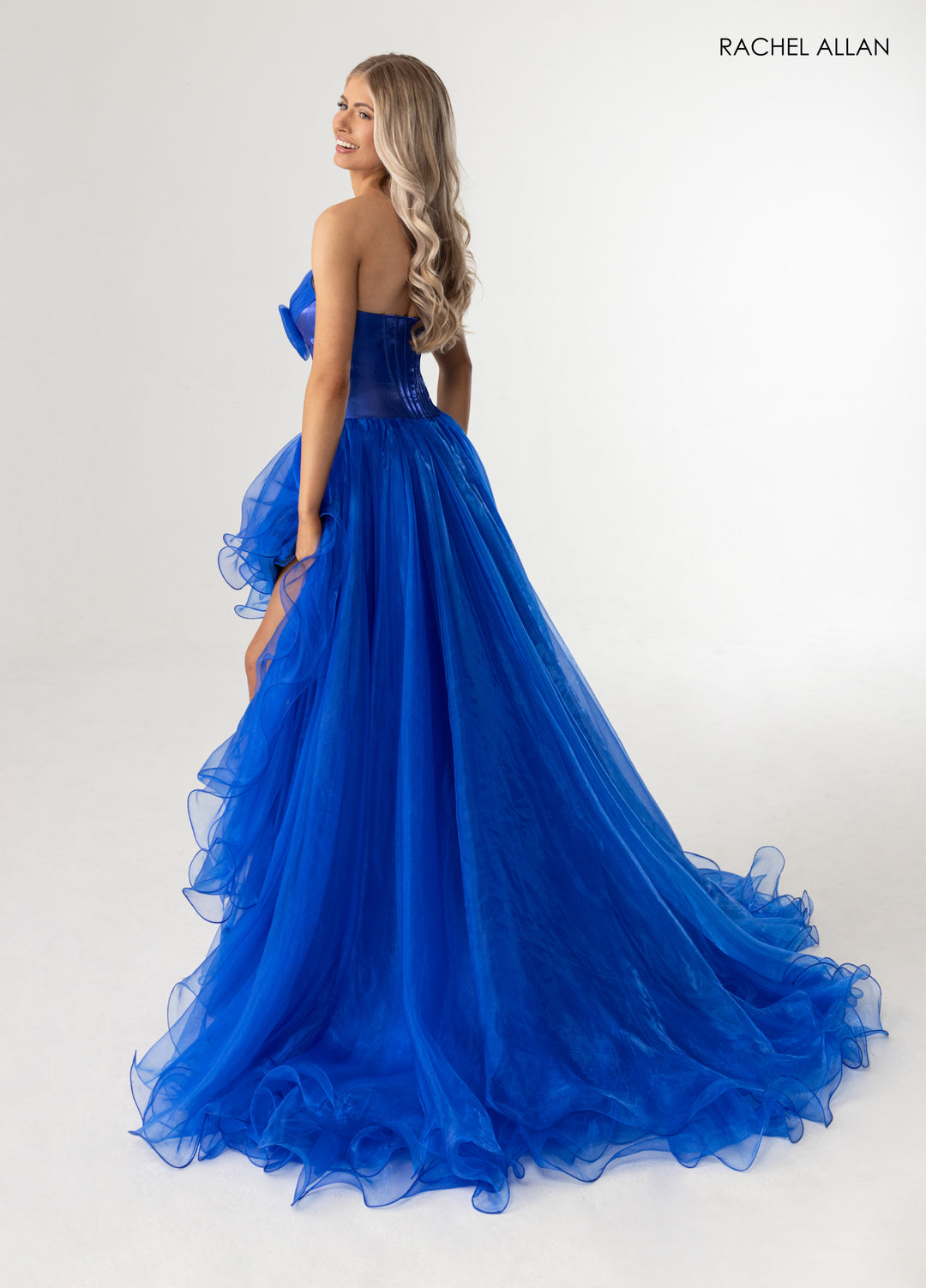Strapless High Low Gown by Rachel Allan 71046
