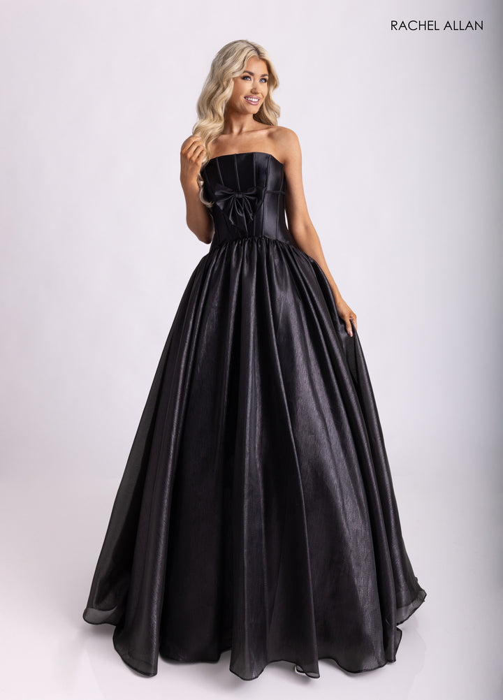 Organza Strapless A-line Gown by Rachel Allan 71060