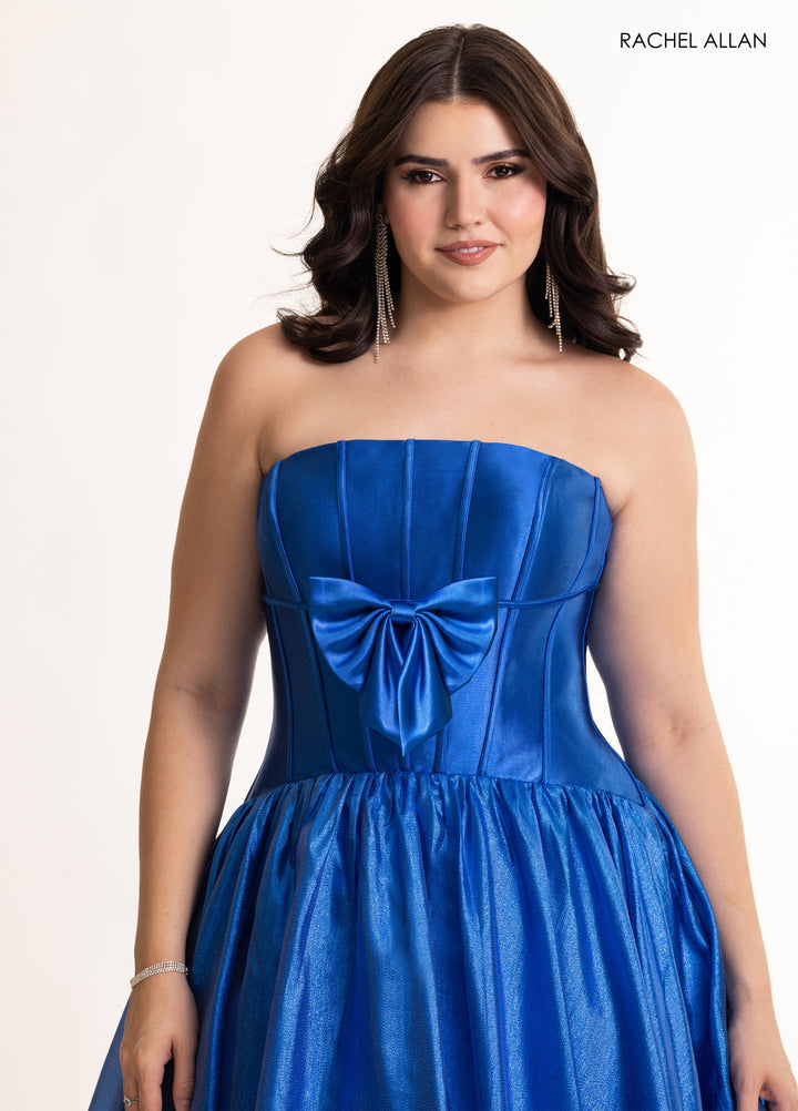 Organza Strapless A-line Gown by Rachel Allan 71060