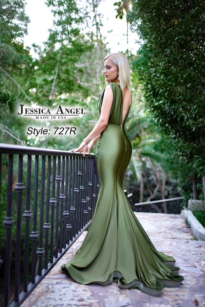 Jersey Fitted Sleeveless Gown by Jessica Angel 727R