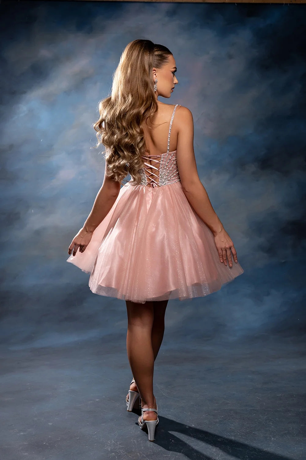 Beaded Short Sleeveless Dress by May Queen MQ2243