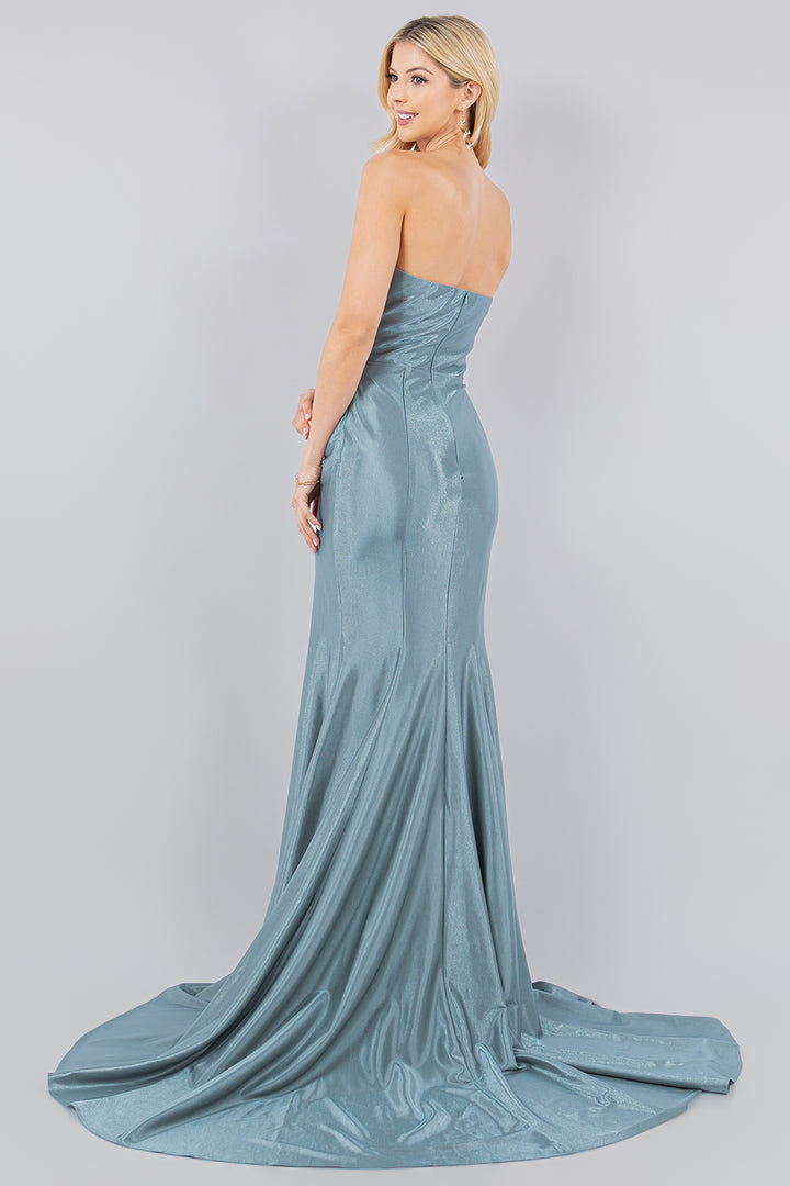 Satin Strapless Mermaid Dress by Cinderella Couture 8083J
