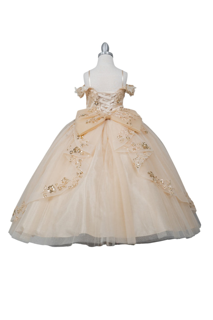 Girls Butterfly Off Shoulder Gown by Cinderella Couture 8111