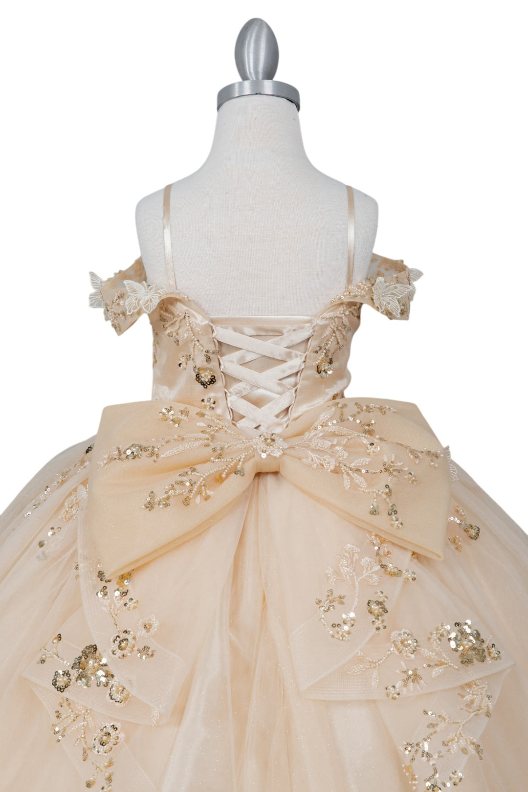 Girls Butterfly Off Shoulder Gown by Cinderella Couture 8111