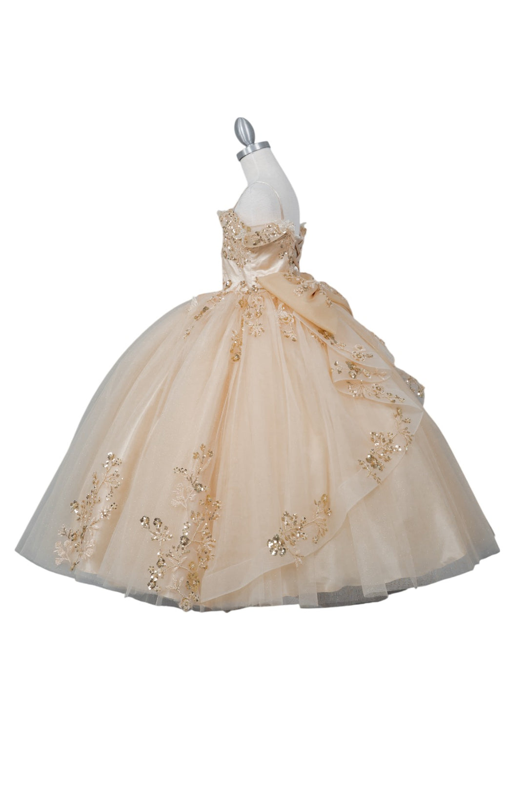 Girls Butterfly Off Shoulder Gown by Cinderella Couture 8111