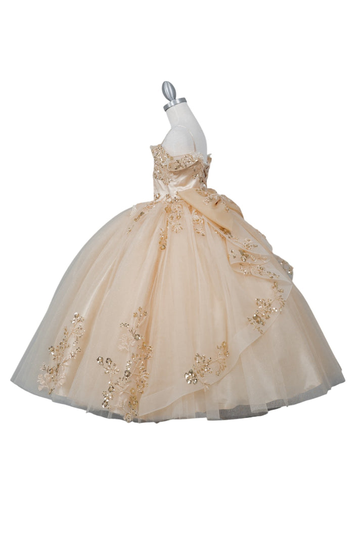 Girls Butterfly Off Shoulder Gown by Cinderella Couture 8111