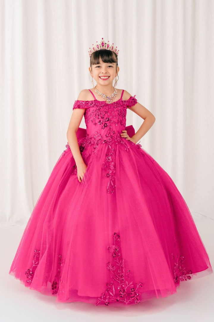 Girls Butterfly Off Shoulder Gown by Cinderella Couture 8111