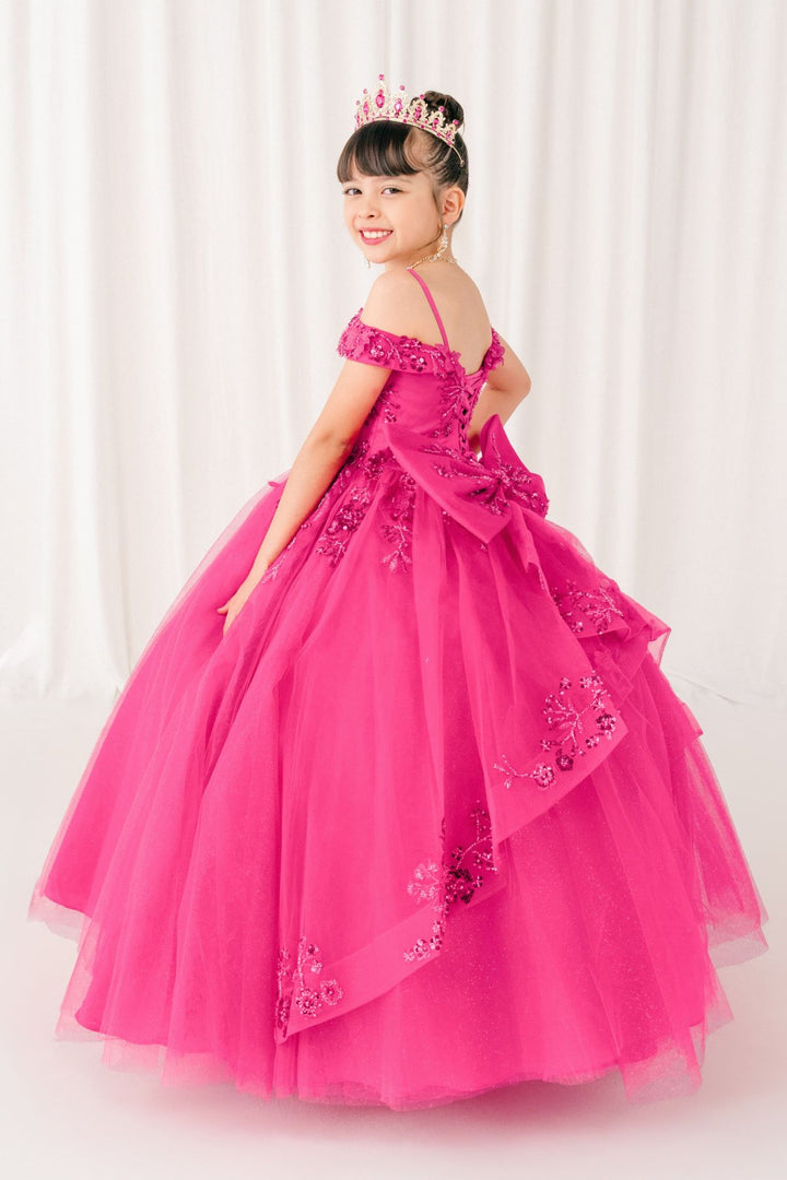 Girls Butterfly Off Shoulder Gown by Cinderella Couture 8111