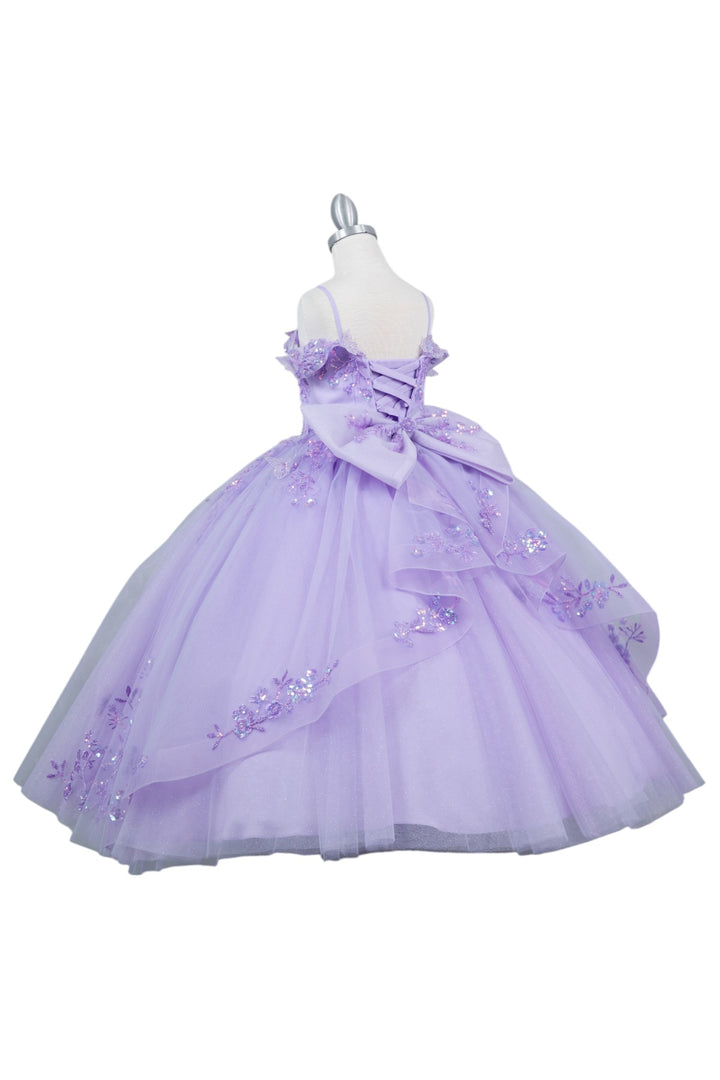 Girls Butterfly Off Shoulder Gown by Cinderella Couture 8111