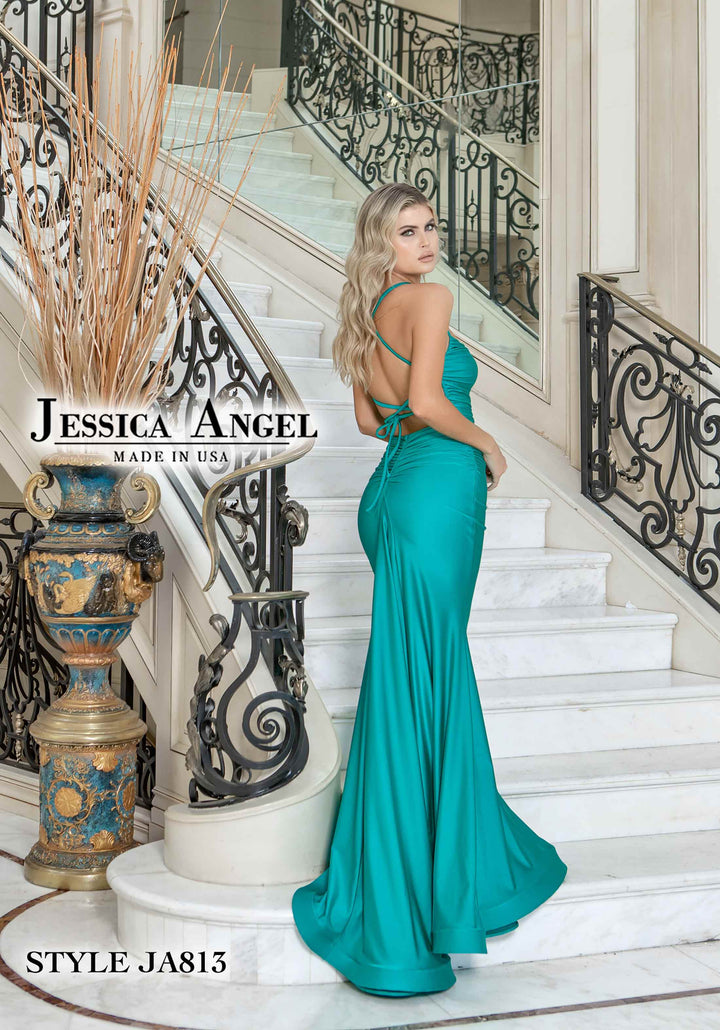 Jersey Fitted Sleeveless Gown by Jessica Angel 813