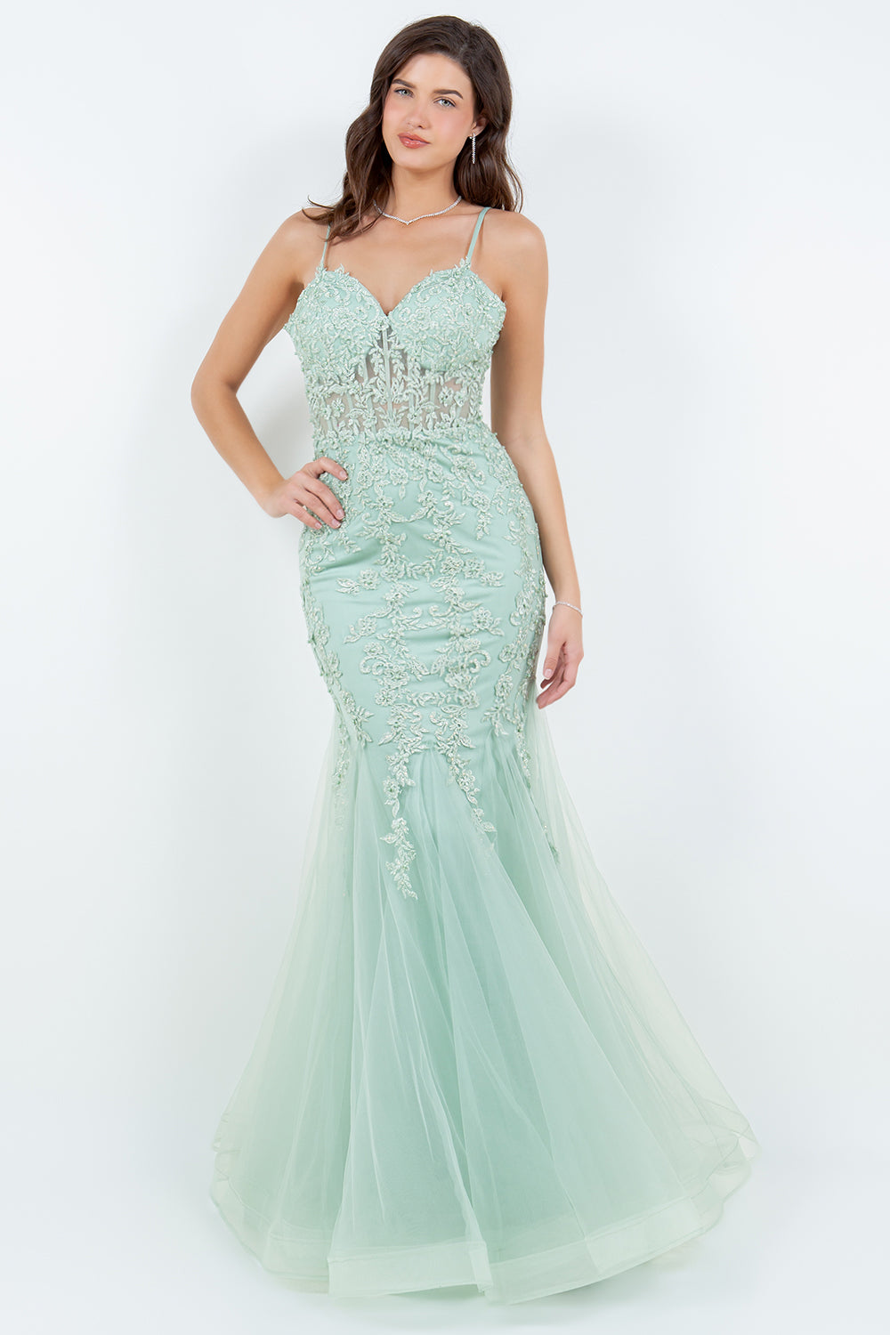 Sleeveless Mermaid Dress by Cinderella Couture 8175J
