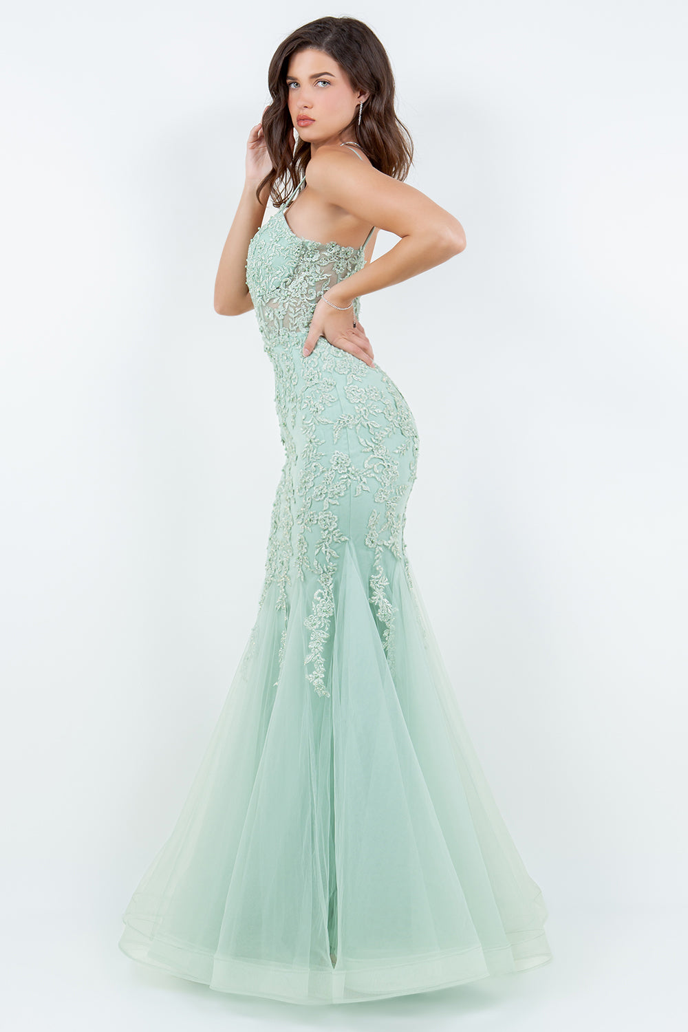 Sleeveless Mermaid Dress by Cinderella Couture 8175J