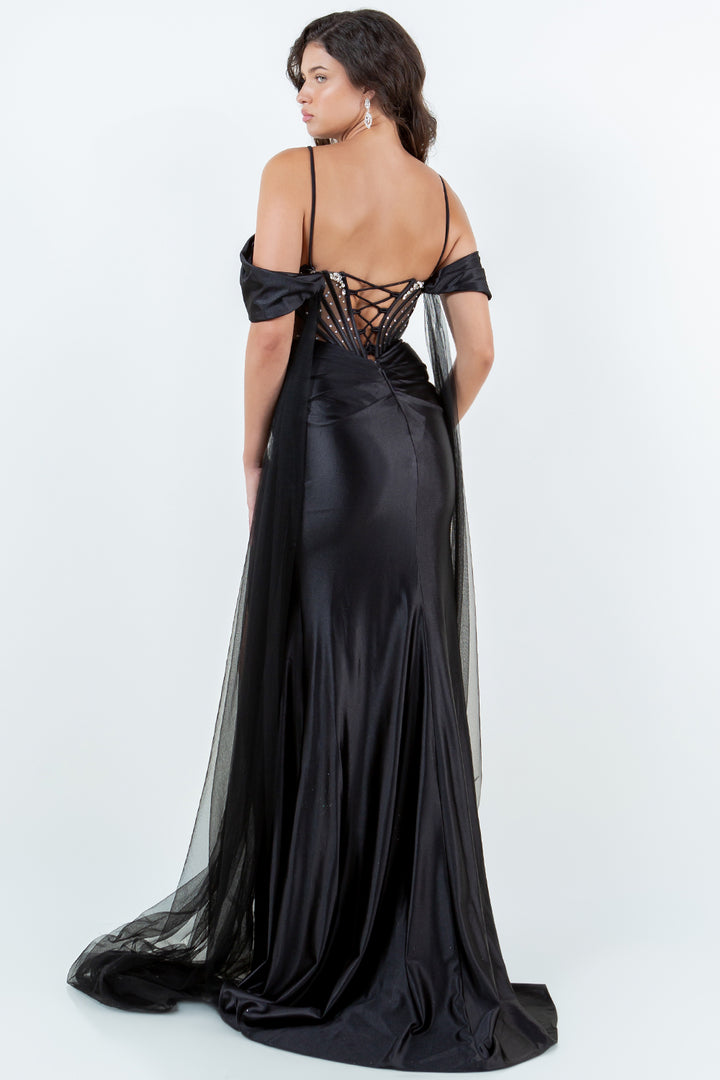 Beaded Sweetheart Slit Gown by Cinderella Couture 8273J