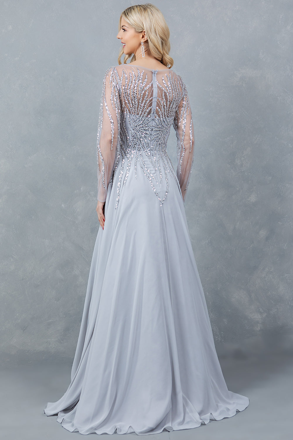 Long Sleeve A-line Gown by Cinderella Couture 8294M