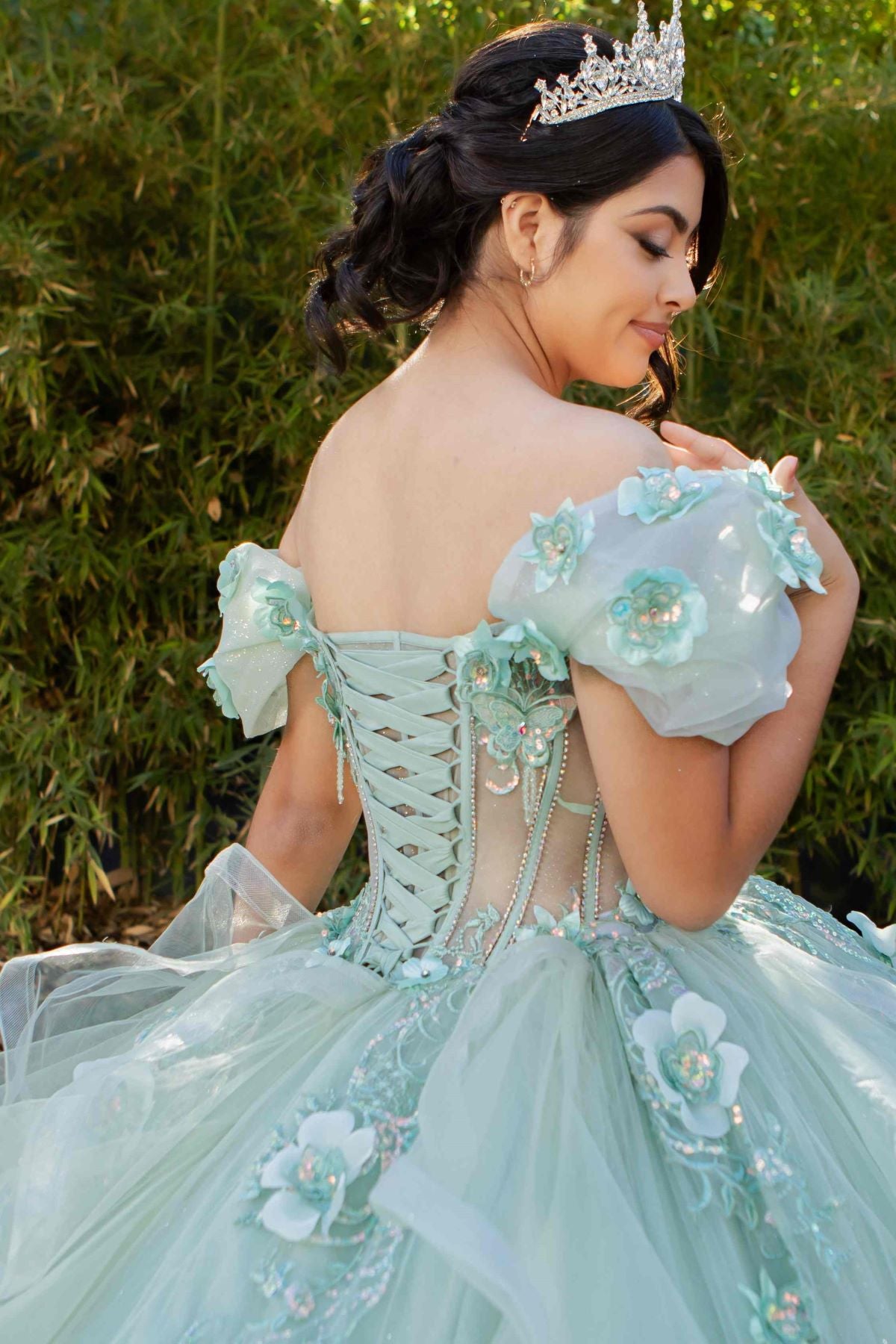 3D Floral Off Shoulder Ball Gown by Cinderella Couture 8330J – ABC