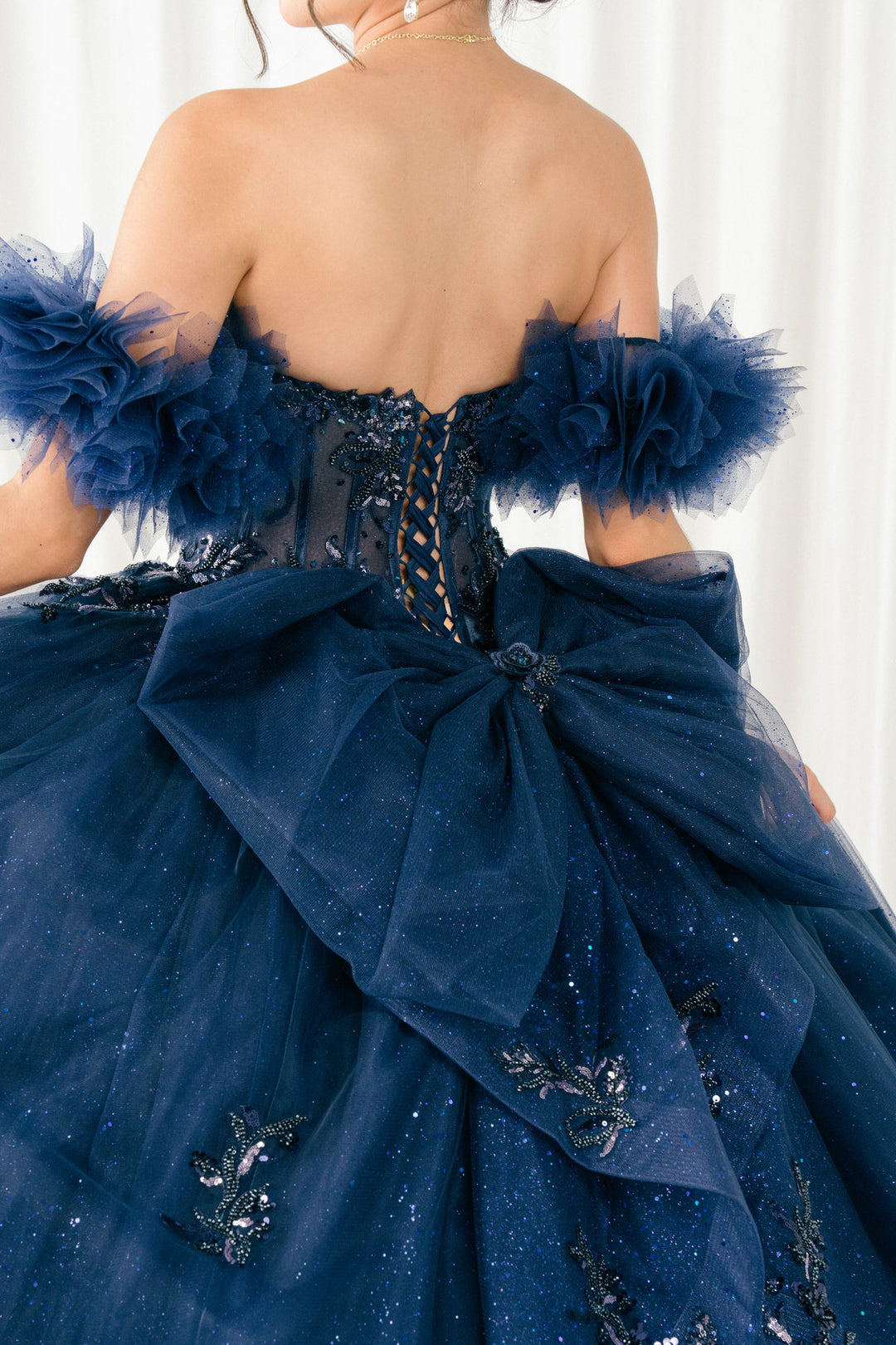 Ruffled Sleeve Ball Gown by Cinderella Couture 8380J