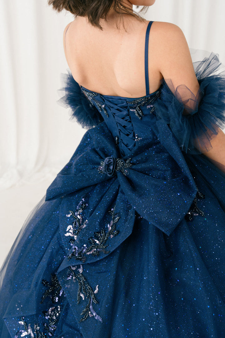 Girls Puff Sleeve Gown by Cinderella Couture 8380