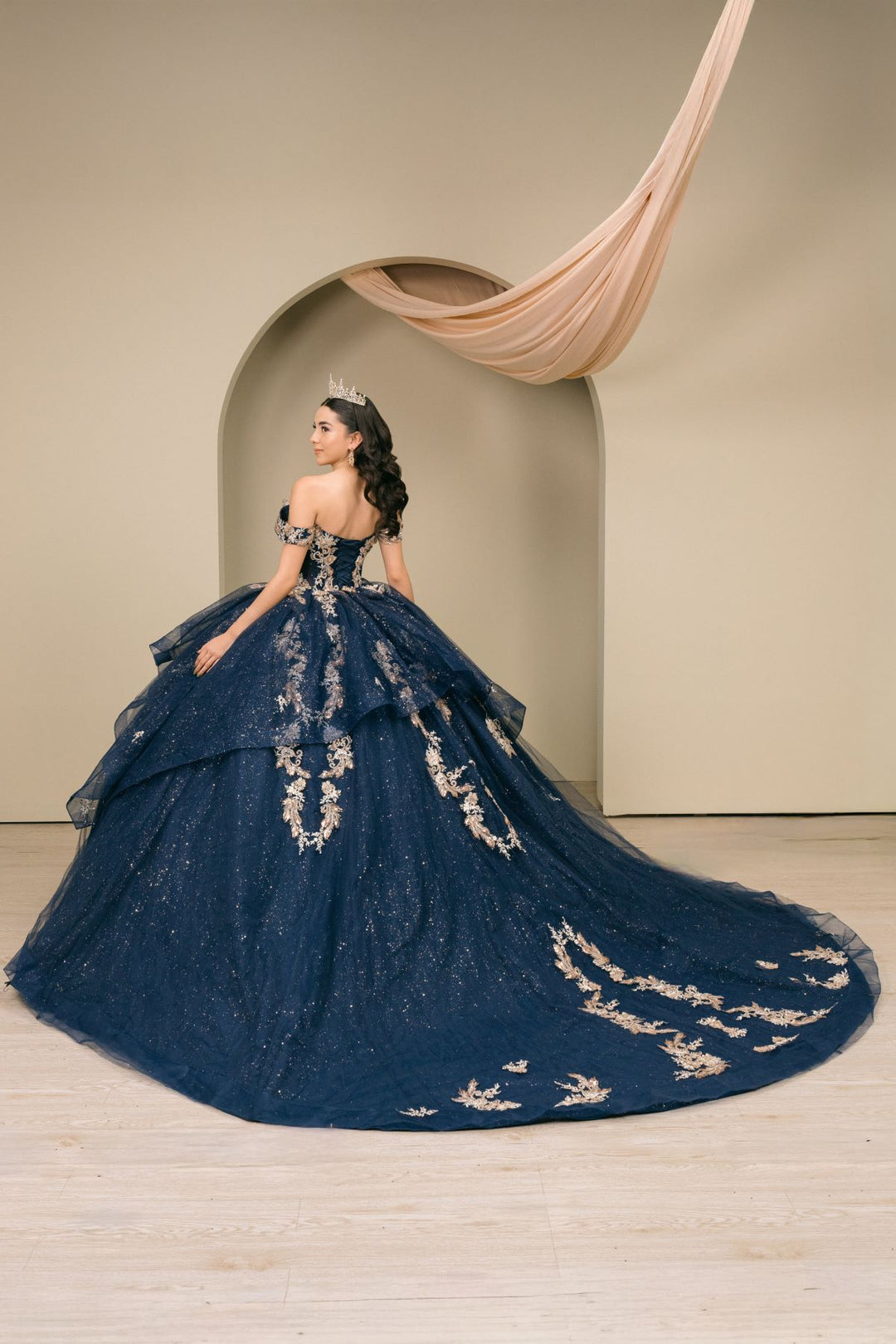 Off Shoulder Ball Gown by Cinderella Couture 8390JQ