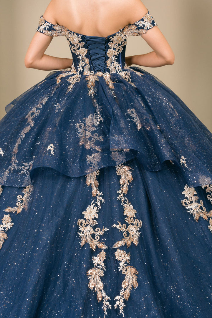 Off Shoulder Ball Gown by Cinderella Couture 8390JQ